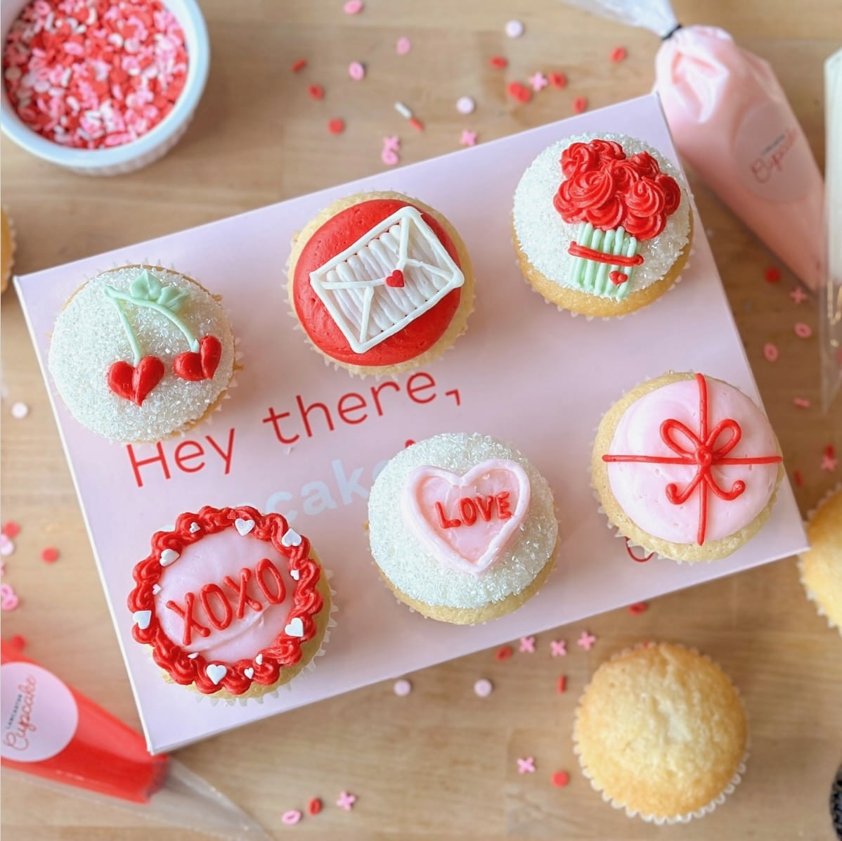 Valentine's Day cupcakes at Lancaster Cupcake.